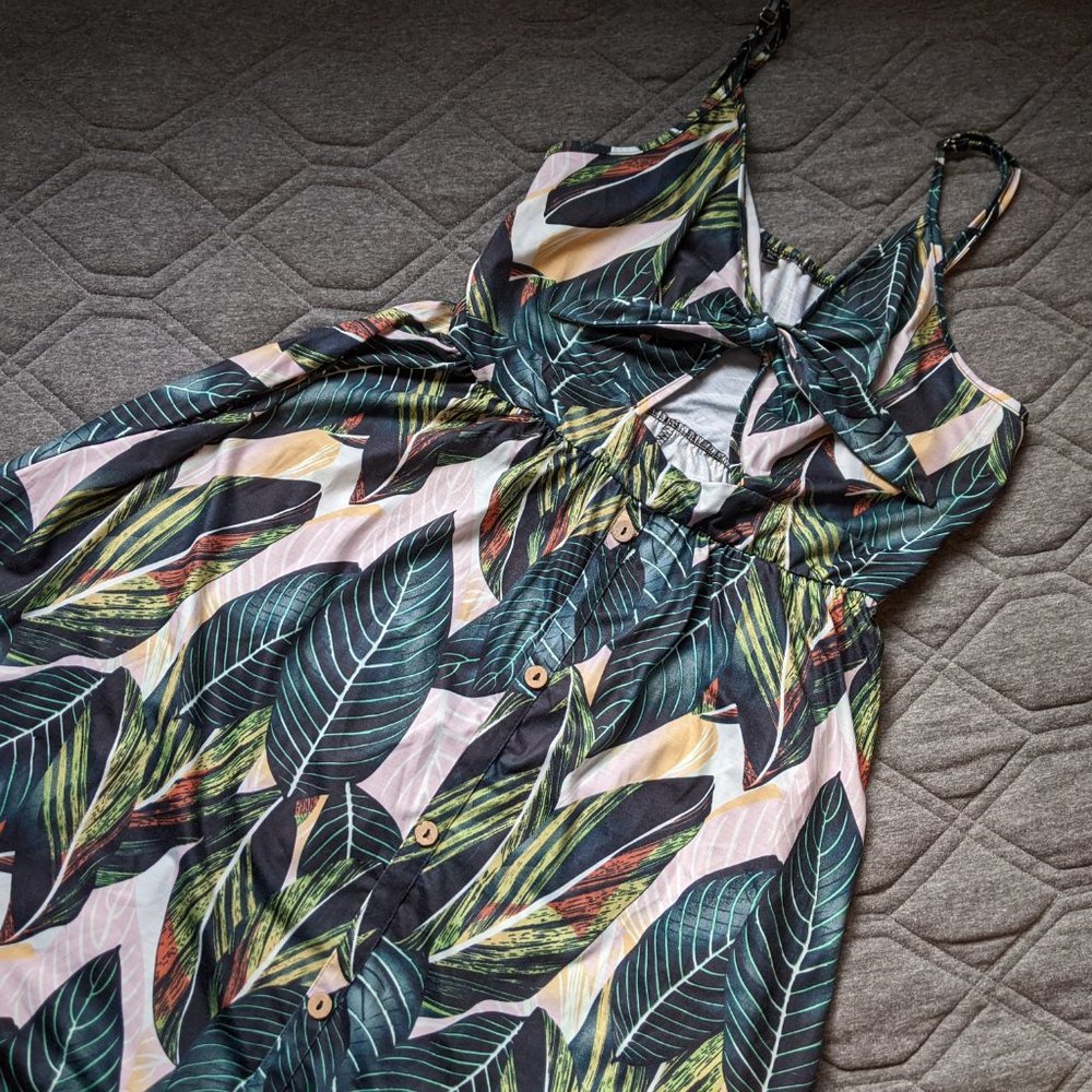 Tropical Print Dress